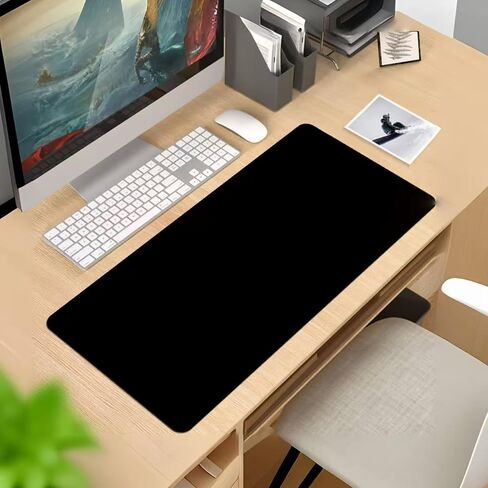 Large Desk Pad Waterproof Protector with Stitched Edges - 70x30cm (27.6x11.8in) - Large Mouse Pad, Office Desk Mat, Non-Slip Desk Blotter Laptop Desk Pad for Home and Office- Pure Color Rubber in Saudi Arabia