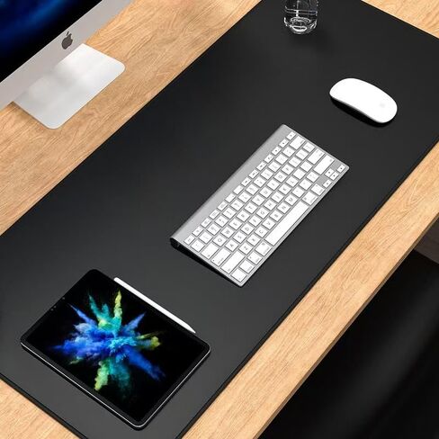 Large Desk Pad Waterproof Protector with Stitched Edges - 70x30cm (27.6x11.8in) - Large Mouse Pad, Office Desk Mat, Non-Slip Desk Blotter Laptop Desk Pad for Home and Office- Pure Color Rubber in Saudi Arabia