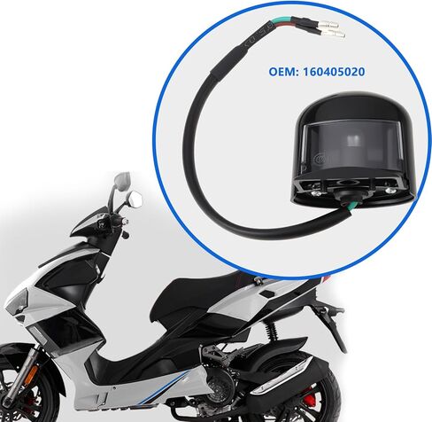 eMagTech Scooter 2Pin LED Number Plate Lights License Light Compatible with Lexmoto Echo 50 2019-2025 in Saudi Arabia