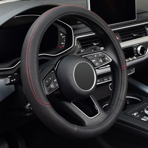 LABBYWAY Steering Wheel Cover, Universal Fit 15 Inch Microfiber Leather Car Wheel Protector, Anti-Slip, Pink in Saudi Arabia