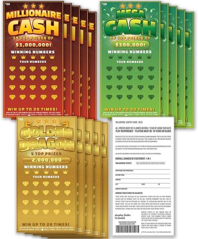 Fake Lottery Tickets - 15 Pack Ultra Realistic Prank Scratch Off Tickets, $2 Million, $1 Million, $100K Winning Cards - Funny Gag Gifts, Easy-to-Scratch, White Elephant, Parties & Stress-Free Laughs in Saudi Arabia