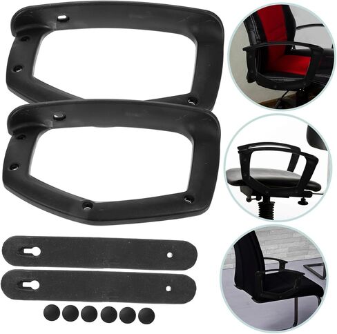 2Pcs Office Chair Arm Rest Replacement Armrest Accessories for Office and Home Chairs Easy to Install Comfortable Design for Enhanced Sitting Experience in Saudi Arabia