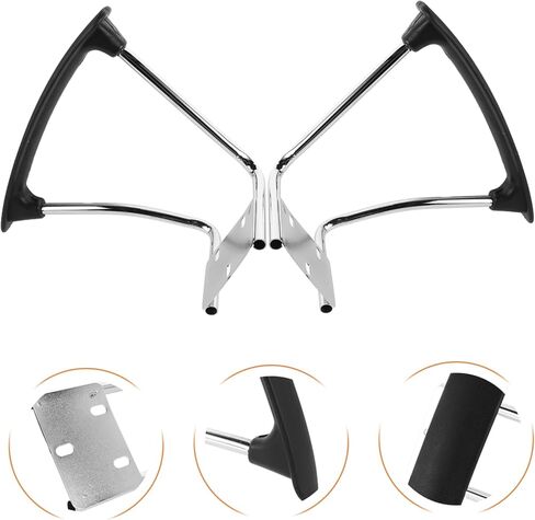 2pcs Ergonomic Stainless Steel Replacement Arm Rest for Gaming and Office Chairs Construction for Easy Installation and Maintenance in Saudi Arabia