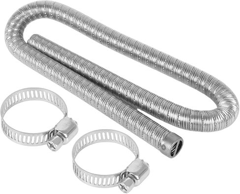 أنبوب عادم سخان الهواء الديزل ثنائي الطبقة 304 من الفولاذ المقاوم للصدأ، يستبدل 36061296 90394 بمشابك، لسخانات وقوف السيارات الديزل Webasto Eberspacher (24 مم - 2 م) in Kuwait