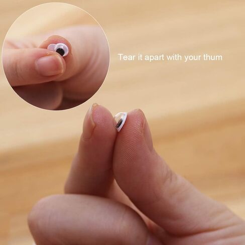 1000pcs Round Plastic Black Googly Wiggle Eyes Self-Adhesive Wide Variety Assorted Sizes in Saudi Arabia