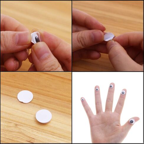 1000pcs Round Plastic Black Googly Wiggle Eyes Self-Adhesive Wide Variety Assorted Sizes in Saudi Arabia