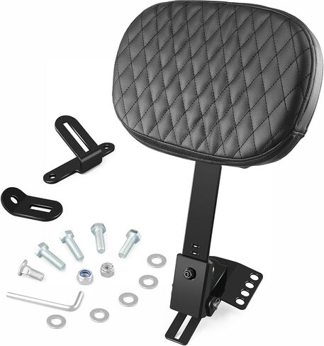 Adjustable Plug-in Driver Rider Backrest Custom Kit for Harley Electra Glides 1997-2021 Made Fit for Touring Models Road King Street Glide (Chrome Finished) in Kuwait