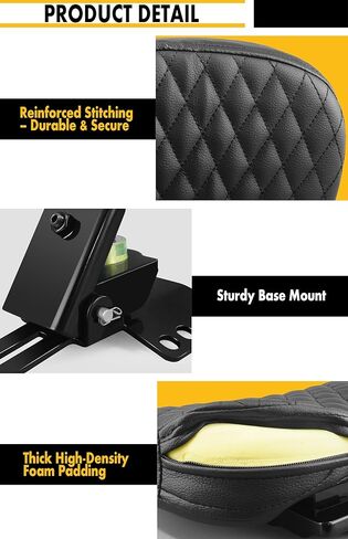 Adjustable Plug-in Driver Rider Backrest Custom Kit for Harley Electra Glides 1997-2021 Made Fit for Touring Models Road King Street Glide (Chrome Finished) in Kuwait