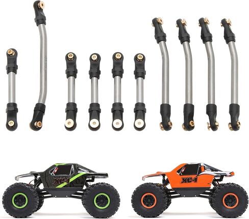 مجموعة وصلات هيكل MEUS Racing AX24 Links من التيتانيوم عالية التخليص ووصلات التوجيه لسيارة زاحفة محورية AX24 XC-1 1/24 RC (سبائك التيتانيوم) in Kuwait