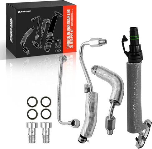 Turbo Oil Return Drain Line & Oil Feed Pipe Kit - Compatible with Chevy Cruze, Sonic, Trax & Buick Encore 1.4L L4 Replaces 55568031, 55592600, 25198546 in Saudi Arabia