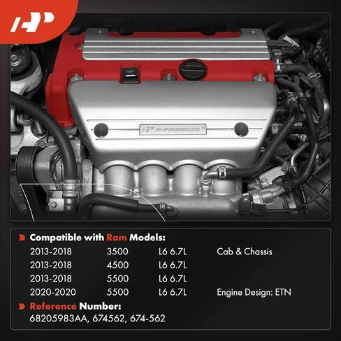 A-Premium Right Side Exhaust Manifold Kit [6.7L] Compatible with Ram 3500 2013-2018, 4500 2013-2018, 5500 2013-2018/2020 in Saudi Arabia