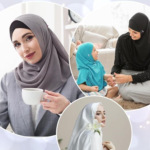36Pcs Hijab Pins Clips for Women, Muslim Hijab Scarf Clips, Multicolor U Shape Safety Clip Cute Headscarf Pearl Pins for Headscarf Shawl Scarf Buttons Wedding Dress Decorative Boutonniere in Saudi Arabia