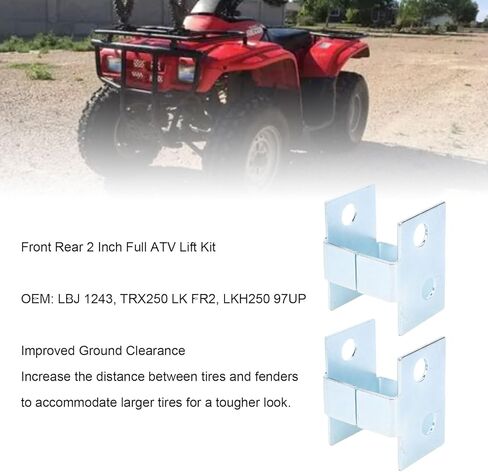 Yosoo 2 Inch Front And Rear ATV Lift Set, Elevate Your Off Road Adventure CNC Machined Metal Fits 1997-2020 Recon 250 2x4 in Saudi Arabia