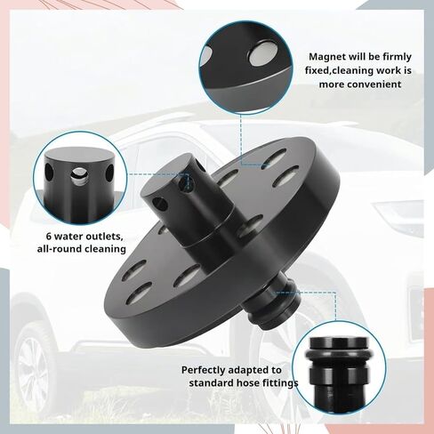 Chassis Cleaner Flusher Kit - Magnetic Base & 360° Spinning Nozzle, Magnetic Chassis Flusher & Undercarriage Cleaner for Power Washer and Garden Hose, Cleaning for Trucks & Off-Road Vehicles in Saudi Arabia