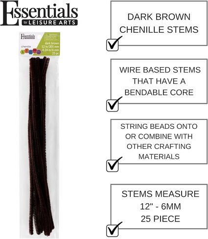 Chenille Stems Iridescent White 12" 6Mm 25Pc - Versatile Pipe Cleaners for Crafts, DIY Projects, and Decorations - Bright, Flexible Craft Pipe Cleaners in Saudi Arabia