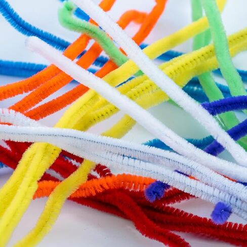 Chenille Stems Iridescent White 12" 6Mm 25Pc - Versatile Pipe Cleaners for Crafts, DIY Projects, and Decorations - Bright, Flexible Craft Pipe Cleaners in Saudi Arabia