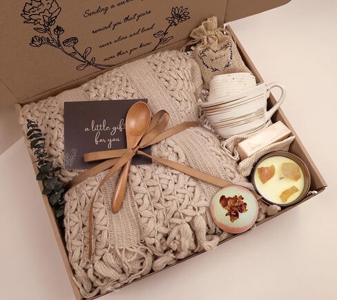 Cozy Care Package for Women – Warm & Comforting Thinking of You Gift Box for Birthday,BES Friend Gift, Get Well Soon, Sympathy, Self Care,Cancer Care & Encouragement(TAN) in Saudi Arabia