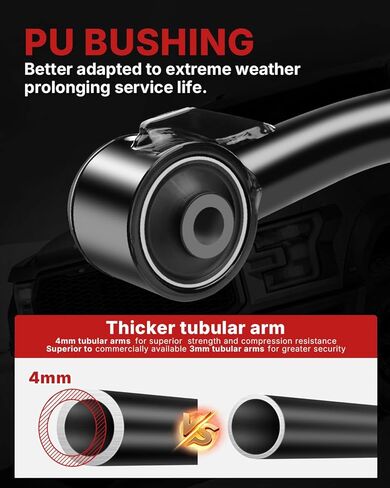 2-4" Front Upper Control Arms with Ball Joint, 2PCS Adaption 2-4" Lift Suspension Kit Adjustable Control Arm (Red, 2007-2016 Silverado 1500 Sierra 1500 Upgraded) in Saudi Arabia