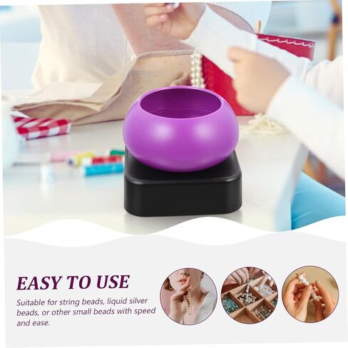 ARTIBETTER Automatic Beading Machines Spinner Maker Electric Making for Supplies Beading Bowl Bead Threading Tool Beading Tool with Needle Beading Accessory Flat Clay Beads Abs Orange in Saudi Arabia