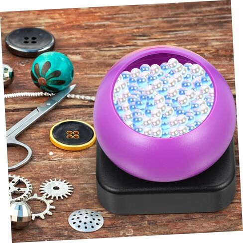 ARTIBETTER Automatic Beading Machines Spinner Maker Electric Making for Supplies Beading Bowl Bead Threading Tool Beading Tool with Needle Beading Accessory Flat Clay Beads Abs Orange in Saudi Arabia