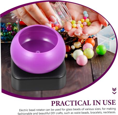 ARTIBETTER Automatic Beading Machines Spinner Maker Electric Making for Supplies Beading Bowl Bead Threading Tool Beading Tool with Needle Beading Accessory Flat Clay Beads Abs Orange in Saudi Arabia