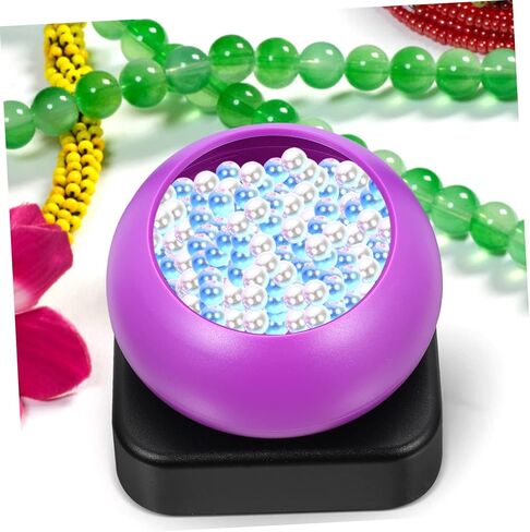 ARTIBETTER Automatic Beading Machines Spinner Maker Electric Making for Supplies Beading Bowl Bead Threading Tool Beading Tool with Needle Beading Accessory Flat Clay Beads Abs Orange in Saudi Arabia