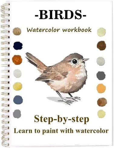 Watercolor Workbooks for Beginners, Water Coloring Book Beginner Friendly Watercolor Paint Set Art Crafts Painting Kit Gift for Adults, Teens, Any Level Artist (Flowers A, Without Paint Set) in Kuwait
