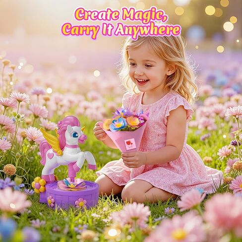 مجموعات الحرف اليدوية، اضغط لإنشاء صانع الزهور، ألعاب يونيكورن للفتيات من سن 3 إلى 12 عامًا، لعبة باقات الزهور القماشية، فنون وحرف يدوية للأطفال، هدايا عيد ميلاد فريدة لعيد الميلاد لـ 3 4 5 6 7 8 9 10 11 12 عامًا in Kuwait