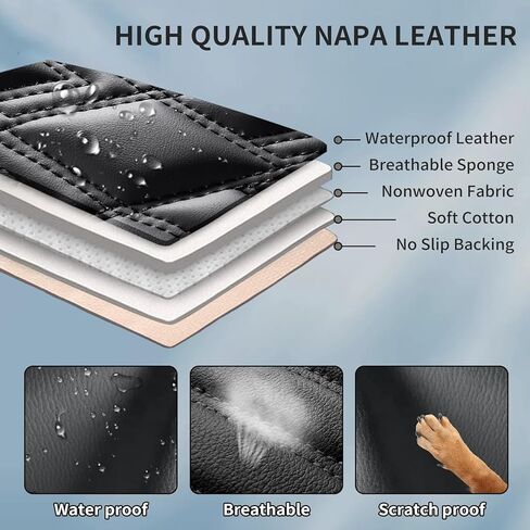 Car Seat Covers Compatible with GMC Terrain 2010-2025 2026 - Full Set 5 Seats Luxury Leather All-Weather Seat Cushions & Protectors, Waterproof & Breathable, Airbag Compatible (Black) in Saudi Arabia