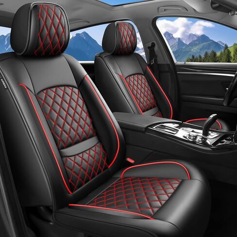 Car Seat Covers Compatible with GMC Terrain 2010-2025 2026 - Full Set 5 Seats Luxury Leather All-Weather Seat Cushions & Protectors, Waterproof & Breathable, Airbag Compatible (Black) in Saudi Arabia