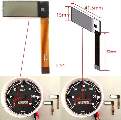 New LCD Display Replacement for VDO Gauge Tachometer Truck Tractor Penta Boat in Saudi Arabia