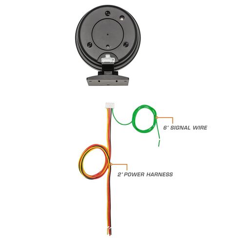 GlowShift Tinted 7 Color 5,000 RPM Diesel Tachometer Gauge - for 4, 6, 8 Cylinder Diesel Engines - Built-in Shift Light - Mounts On Dashboard - Black Dial - Smoked Lens - 3-3/4" 95mm in Saudi Arabia