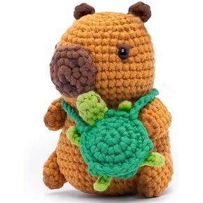 مجموعة أدوات الكروشيه للحيوانات التي يمكنك صنعها بنفسك، تعلم الكروشيه للمبتدئين من خلال مقاطع فيديو تعليمية خطوة بخطوة، ومجموعة أدوات الكروشيه مع الخيوط والأدوات والملحقات (بيدرو ذا كابيبارا) in Kuwait