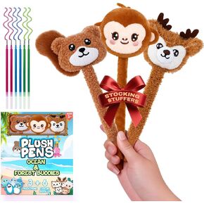 أدوات تخزين للأطفال - 3 قطع من أدوات تخزين عيد الميلاد للمراهقات والأولاد والبنات والأطفال، أقلام هلامية، أقلام ممتعة مع 6 عبوات هدايا عيد الميلاد، أقلام لطيفة للوازم المدرسية in Kuwait