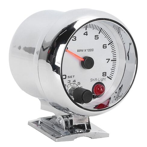 Tachometer, Chrome Bracket Car Tachometer Functional with Users Manual for Car in Saudi Arabia