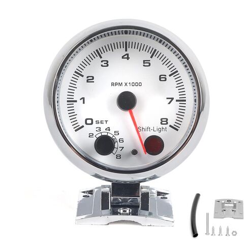 Tachometer, Chrome Bracket Car Tachometer Functional with Users Manual for Car in Saudi Arabia
