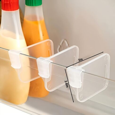 10 Pieces Refrigerator Divider Clip Binder Divider Partition Fridge Partition Door Dividers for Kitchen Organization in Saudi Arabia