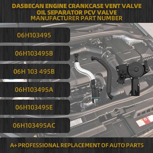 Dasbecan Automobile oil and gas sepa rator Compatible with Audi A3 A4 A5 Q5 TT VW Beetle CC Jetta Passat Tiguan Seat Skoda Replaces# 06H103495 06H103495B in Saudi Arabia