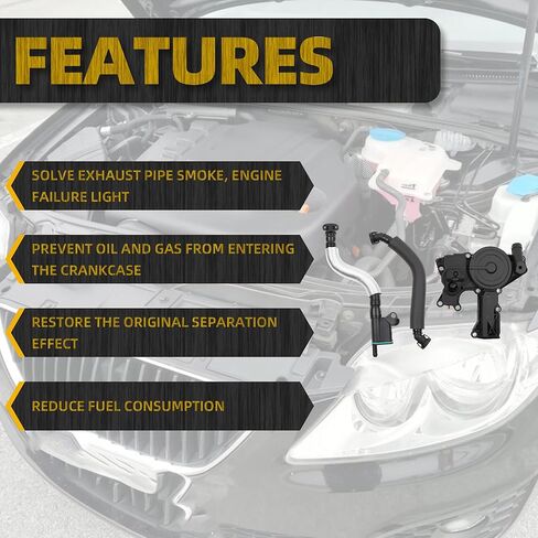 Dasbecan Automobile oil and gas sepa rator Compatible with Audi A3 A4 A5 Q5 TT VW Beetle CC Jetta Passat Tiguan Seat Skoda Replaces# 06H103495 06H103495B in Saudi Arabia