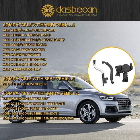 Dasbecan Automobile oil and gas sepa rator Compatible with Audi A3 A4 A5 Q5 TT VW Beetle CC Jetta Passat Tiguan Seat Skoda Replaces# 06H103495 06H103495B in Saudi Arabia