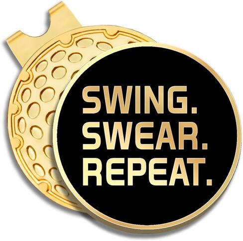 قد تكون الدورة معك علامة كرة جولف ذهبية سوداء مع مشبك قبعة مغناطيسي، هدايا وإكسسوارات جولف مضحكة للرجال والنساء، عيد ميلاد لمحبي الجولف، هدية مبتكرة للجولف in Kuwait