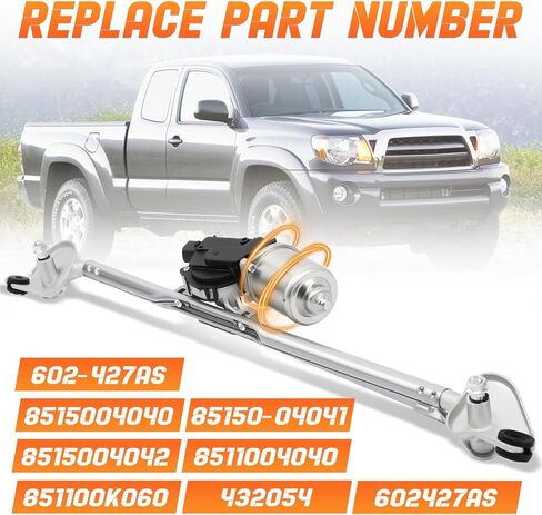 602-427AS Front Windshield Wiper Motor and Linkage Assembly Compatible with Toyota Tacoma 2005-2015# 8515004040, 85150-04041, 8515004042, 8511004040, 851100K060, 432054 in Saudi Arabia