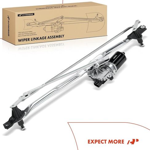 A-Premium Front Windshield Wiper Motor and Linkage Assembly Compatible with Chevrolet Silverado 1500 2500 HD 3500, Tahoe, Suburban, Avalanche & GMC Sierra, Yukon XL & Cadillac Escalade EXT 2-PC Set in Saudi Arabia