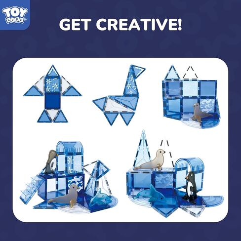 TOY Life Magnetic Tiles for Kids Ages 4-8, Magnetic Toys for Toddlers 3+, Magnet Tile Building Toy for Kids Ages 3-5, Magnet Building Tiles, Toddlers Preschool in Saudi Arabia