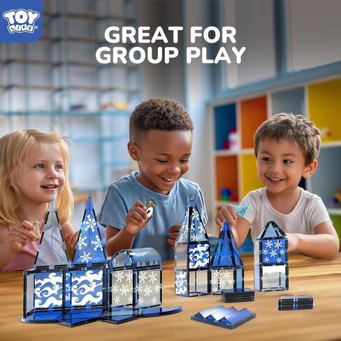 TOY Life Magnetic Tiles for Kids Ages 4-8, Magnetic Toys for Toddlers 3+, Magnet Tile Building Toy for Kids Ages 3-5, Magnet Building Tiles, Toddlers Preschool in Saudi Arabia