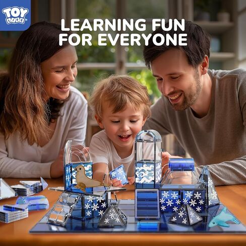 TOY Life Magnetic Tiles for Kids Ages 4-8, Magnetic Toys for Toddlers 3+, Magnet Tile Building Toy for Kids Ages 3-5, Magnet Building Tiles, Toddlers Preschool in Saudi Arabia