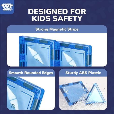 TOY Life Magnetic Tiles for Kids Ages 4-8, Magnetic Toys for Toddlers 3+, Magnet Tile Building Toy for Kids Ages 3-5, Magnet Building Tiles, Toddlers Preschool in Saudi Arabia