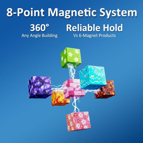 Magnetic Blocks - 150PCS Magnetic Building Blocks, STEM Constructions Magnet Blocks for Boys Girls Age 3 4 5 6 7 8 9 10, Sensory Stacking Toy Christmas Birthday Gifts for Kids in Saudi Arabia
