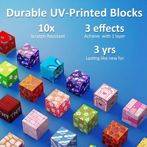 Magnetic Blocks - 150PCS Magnetic Building Blocks, STEM Constructions Magnet Blocks for Boys Girls Age 3 4 5 6 7 8 9 10, Sensory Stacking Toy Christmas Birthday Gifts for Kids in Saudi Arabia