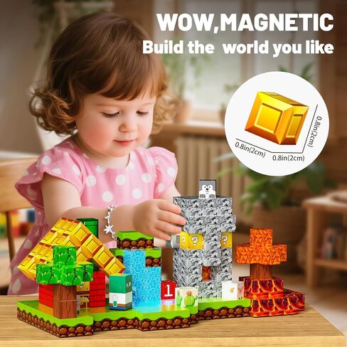Magnetic Blocks 150PCS for Kids, Building Toys for Boys & Girls Ages 3-5 6-8 8-12. STEM Learning, Montessori, Fidget, Sensory Cubes. Magnet Tiles Block Gifts for Toddler 3+ Year Old in Saudi Arabia